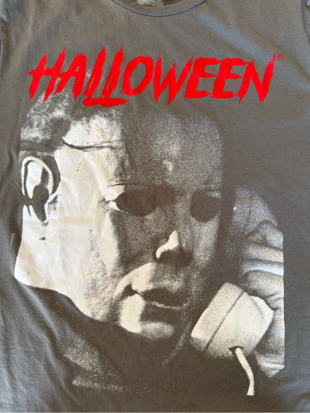 Retro Michael Myers Halloween Graphic Tee Goth Grunge Slasher Horror Shirt sz L
